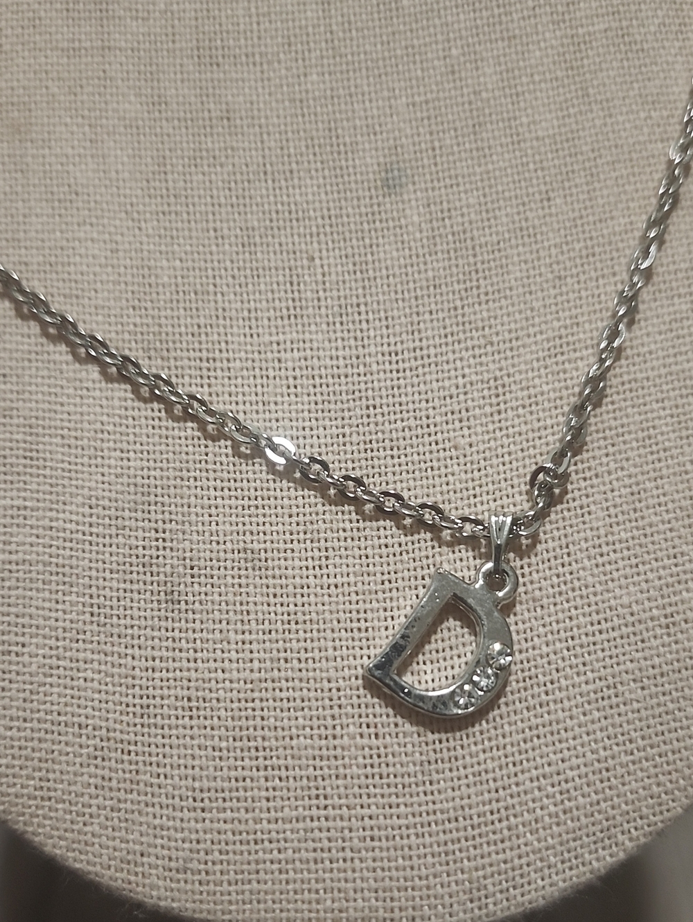 Silver Initial D Necklace